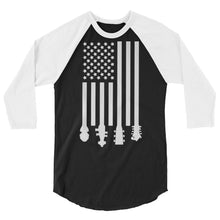 Load image into Gallery viewer, Bluegrass Flag Stocks in White- Unisex 3/4 Sleeve
