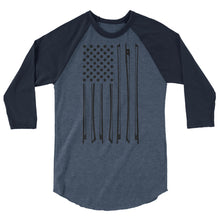 Load image into Gallery viewer, Bow Flag in Black- Unisex 3/4 Sleeve
