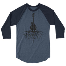 Load image into Gallery viewer, Mandolin Roots in Black- Unisex 3/4 Sleeve
