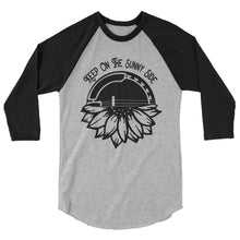 Load image into Gallery viewer, Keep on the Sunny Side in Black- Unisex 3/4 Sleeve
