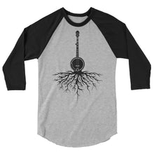Load image into Gallery viewer, Banjo Roots in Black- Unisex 3/4 Sleeve

