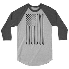 Load image into Gallery viewer, Bow Flag in Black- Unisex 3/4 Sleeve
