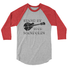 Load image into Gallery viewer, Stand by your Mandolin in Black- Unisex 3/4 Sleeve
