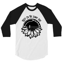 Load image into Gallery viewer, Keep on the Sunny Side in Black- Unisex 3/4 Sleeve
