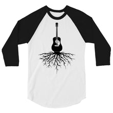 Load image into Gallery viewer, Acoustic Guitar Roots in Black- Unisex 3/4 Sleeve
