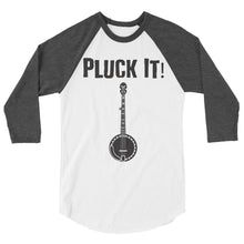 Load image into Gallery viewer, Pluck It! Banjo in Black- Unisex 3/4 Sleeve
