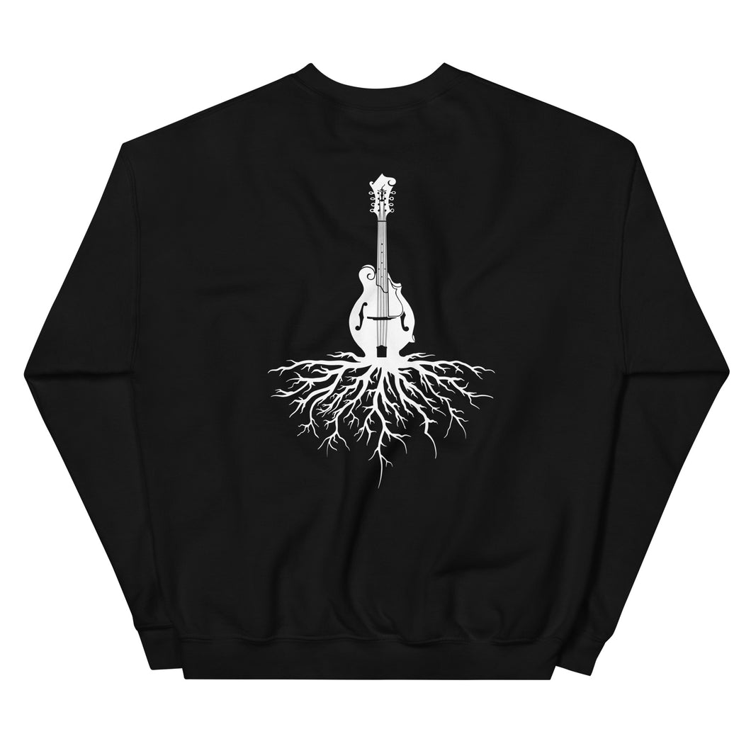 Mandolin Roots in White- Unisex Sweatshirt