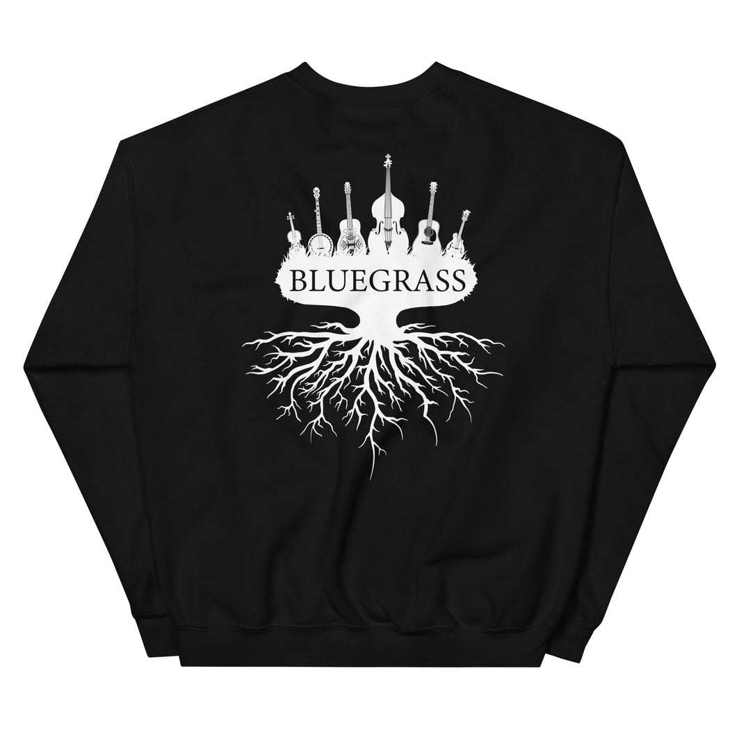 Bluegrass Roots in White- Unisex Sweatshirt