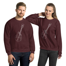 Load image into Gallery viewer, F Style Mandolin Lined Art Work in White- Unisex Sweatshirt
