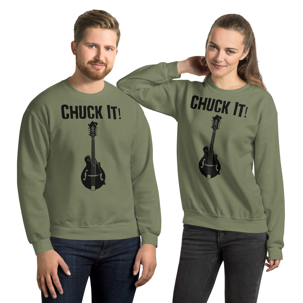 Chuck It! Mandolin in Black- Unisex Sweatshirt