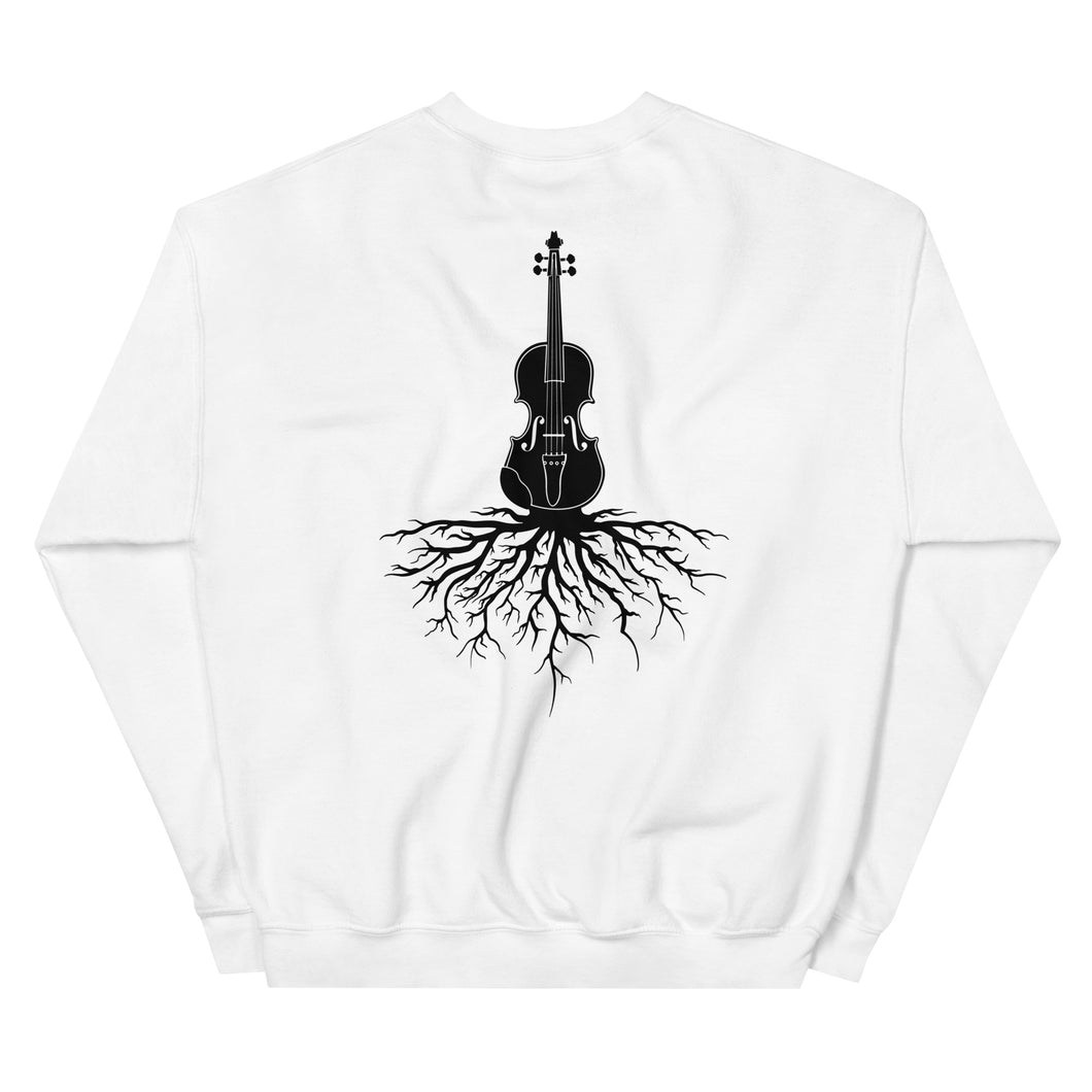 Fiddle Roots in Black- Unisex Sweatshirt