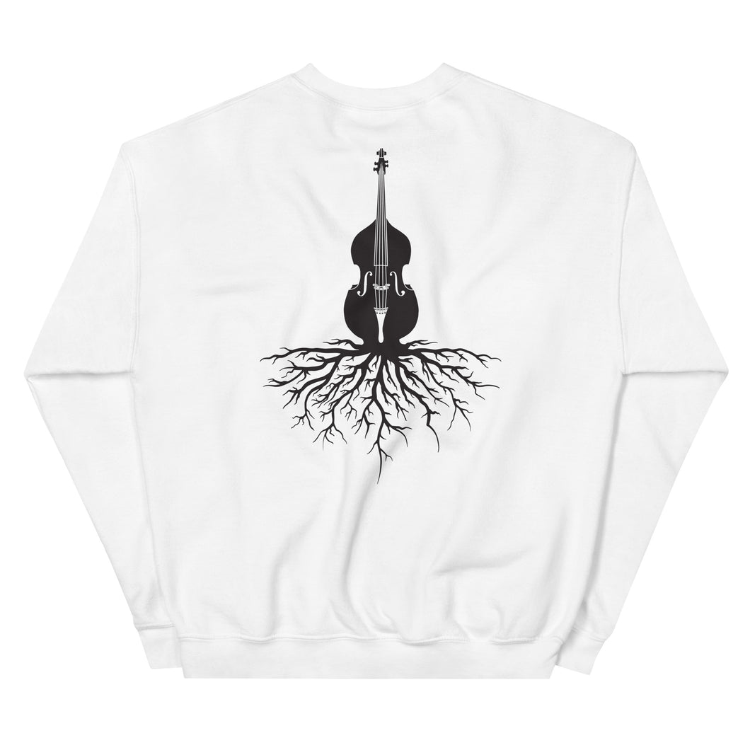 Upright Bass Roots in Black- Unisex Sweatshirt