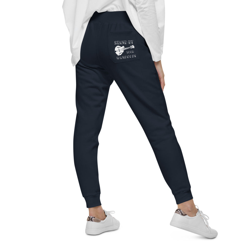 Stand By Your Mandolin  in White- Ladies Fleece Sweatpants