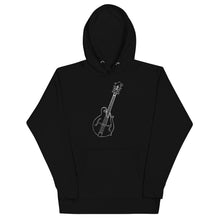 Load image into Gallery viewer, F Style Mandolin Lined Art Work in White- Unisex Hoodie
