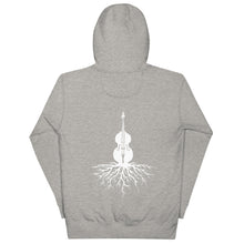 Load image into Gallery viewer, Upright Bass Roots in White- Unisex Hoodie
