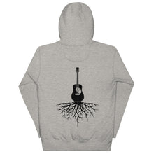Load image into Gallery viewer, Acoustic Guitar Roots in Black- Unisex Hoodie

