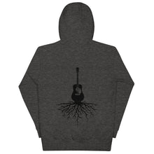 Load image into Gallery viewer, Acoustic Guitar Roots in Black- Unisex Hoodie
