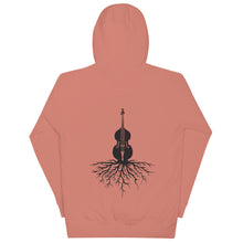 Load image into Gallery viewer, Upright Bass Roots in Black- Unisex Hoodie
