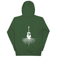 Load image into Gallery viewer, Acoustic Guitar Roots in White- Unisex Hoodie
