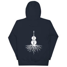 Load image into Gallery viewer, Upright Bass Roots in White- Unisex Hoodie
