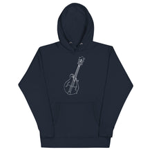 Load image into Gallery viewer, F Style Mandolin Lined Art Work in White- Unisex Hoodie
