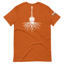 Load image into Gallery viewer, Banjo Roots in White w/ Plain Front- Unisex Short Sleeve
