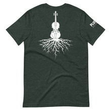 Load image into Gallery viewer, Fiddle Roots in White w/ Plain Front- Unisex Short Sleeve
