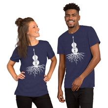 Load image into Gallery viewer, Upright Bass Roots in White- Unisex Short Sleeve
