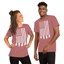 Load image into Gallery viewer, Bluegrass Flag Stocks in White- Unisex Short Sleeve
