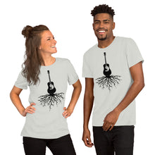 Load image into Gallery viewer, Acoustic Guitar Roots in Black- Unisex Short Sleeve
