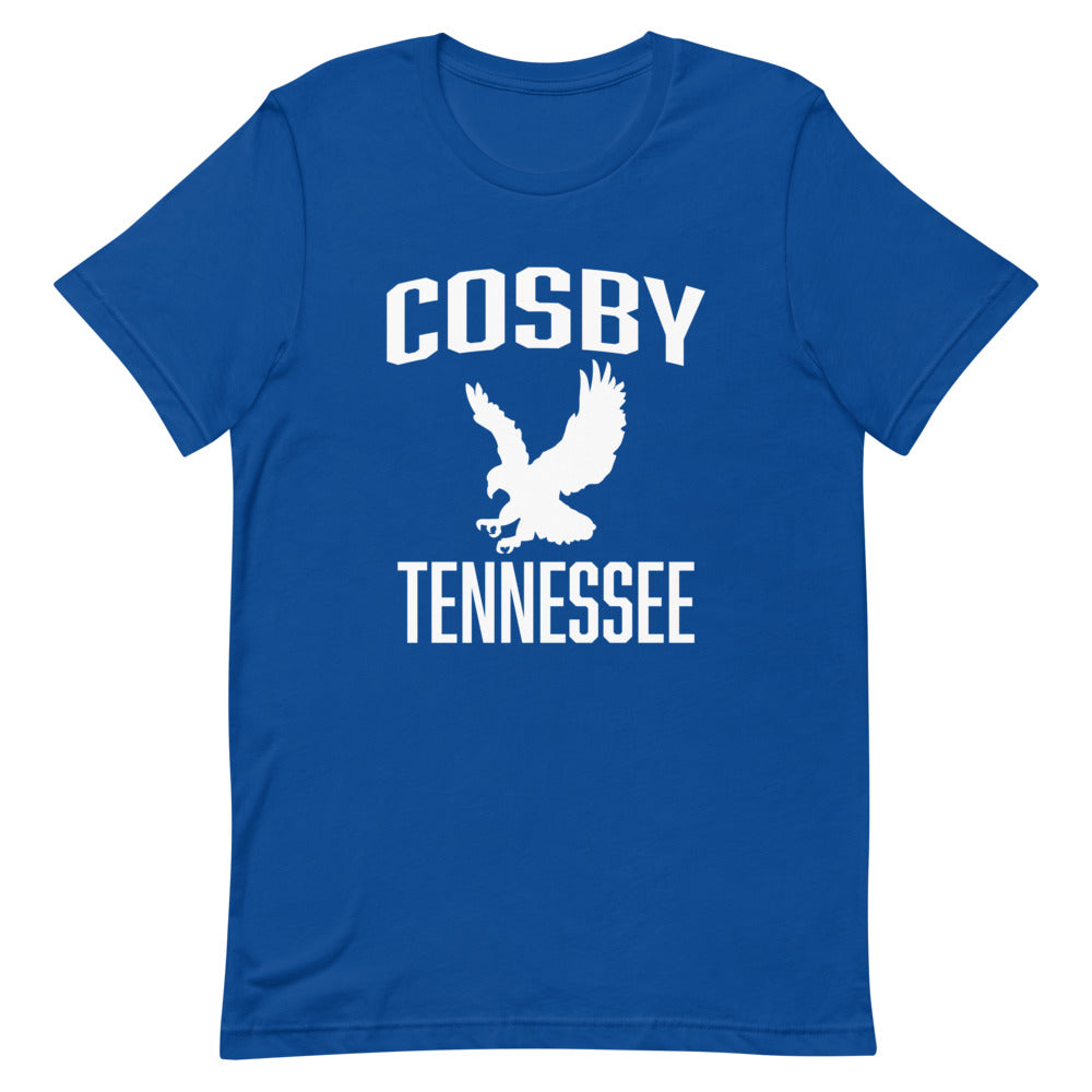 Cosby Tennessee Bluegrass Design in White- Unisex Short Sleeve