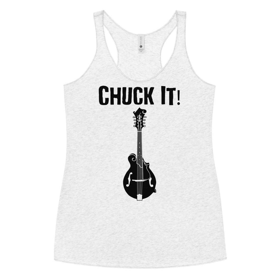 Chuck It! Mandolin in Blank- Women's Racerback Tank