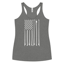 Load image into Gallery viewer, Bow Flag in White- Women&#39;s Racerback Tank
