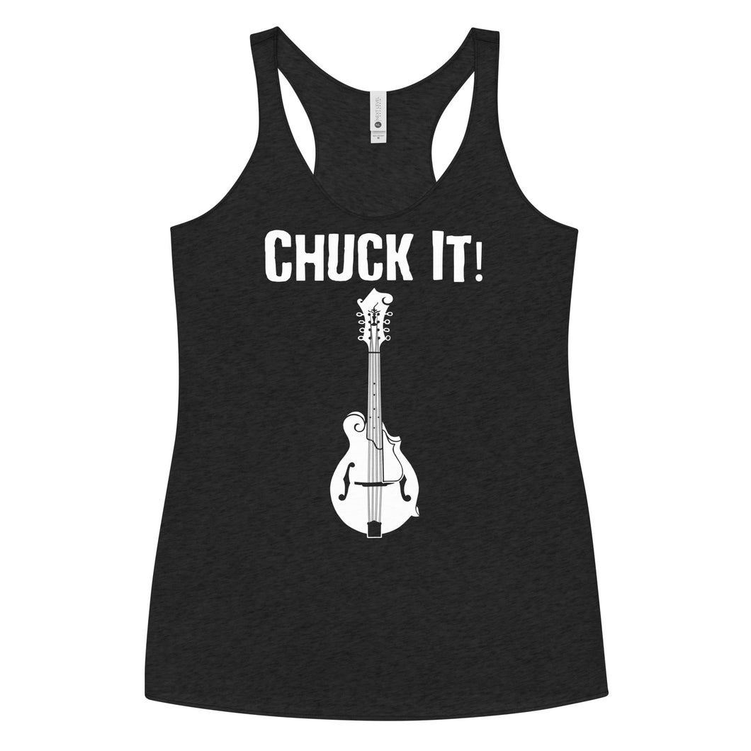 Chuck It! Mandolin in White- Women's Racerback Tank