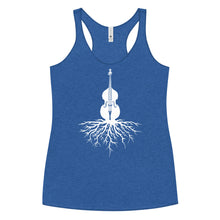 Load image into Gallery viewer, Upright Bass Roots in White- Women&#39;s Racerback Tank
