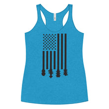 Load image into Gallery viewer, Flag Stocks in Blank- Women&#39;s Racerback Tank
