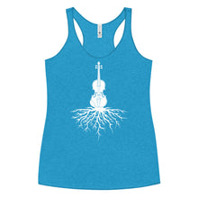 Load image into Gallery viewer, Fiddle Roots in White- Women&#39;s Racerback Tank
