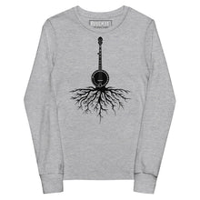 Load image into Gallery viewer, Banjo Roots in Black- Youth Long Sleeve

