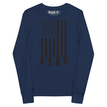 Load image into Gallery viewer, Flag Stocks in Black- Youth Long Sleeve
