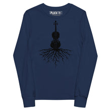 Load image into Gallery viewer, Fiddle Roots in Black- Youth Long Sleeve

