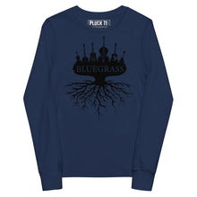 Load image into Gallery viewer, Bluegrass Roots in Black- Youth Long Sleeve
