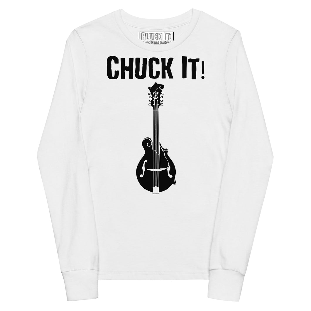 Chuck It! Mandolin in Black- Youth Long Sleeve