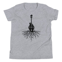 Load image into Gallery viewer, Mandolin Roots in Black- Youth Short Sleeve
