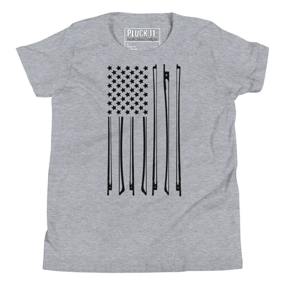 Bow Flag in Black- Youth Short Sleeve