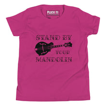 Load image into Gallery viewer, Stand By Your Mandolin in Black- Youth Short Sleeve
