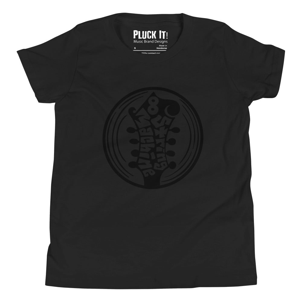 8 String Machine in Black- Youth Short Sleeve