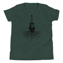 Load image into Gallery viewer, Acoustic Guitar in Black- Youth Short Sleeve
