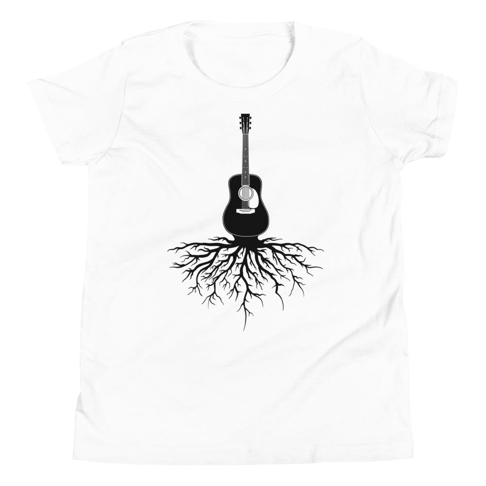 Acoustic Guitar in Black- Youth Short Sleeve
