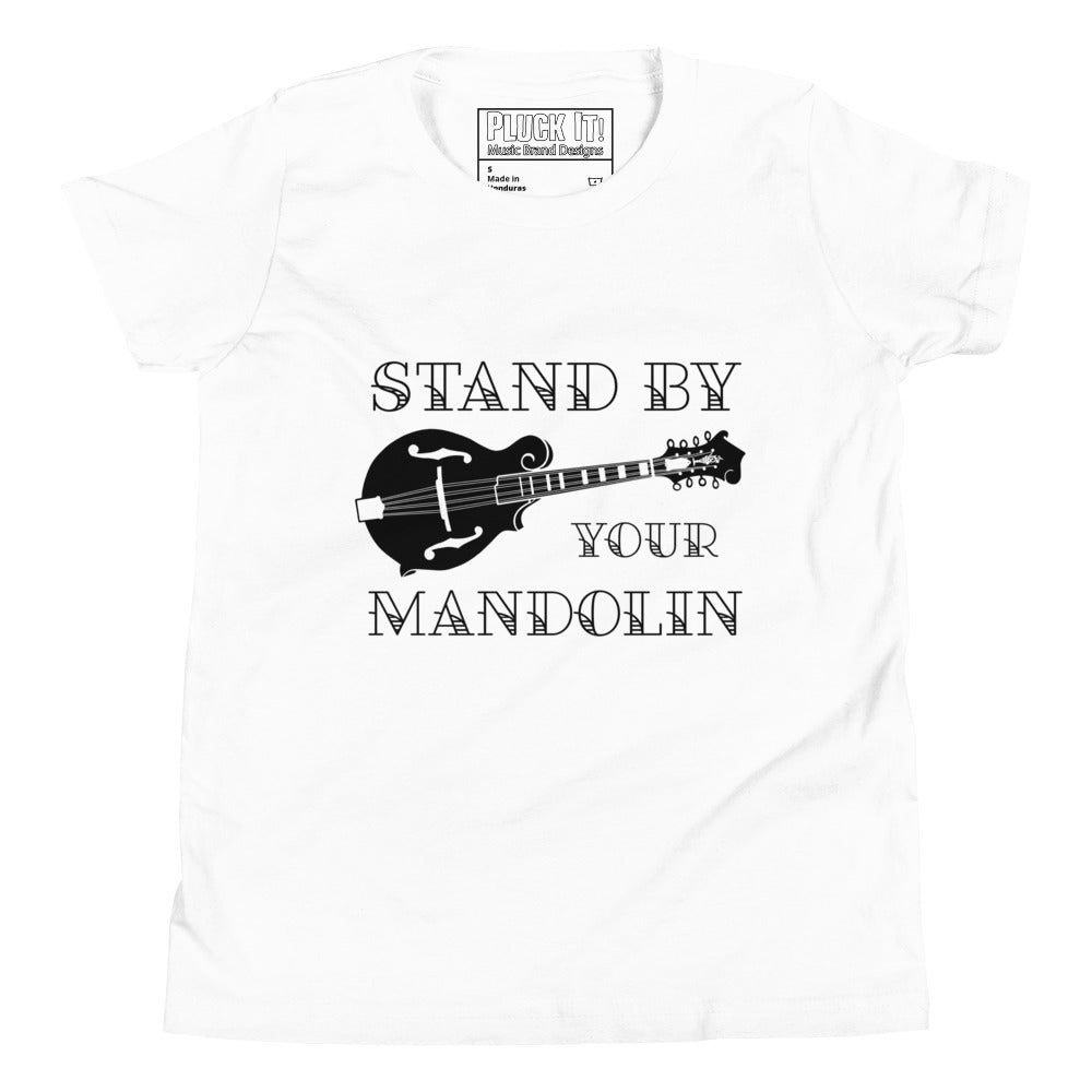 Stand By Your Mandolin in Black- Youth Short Sleeve